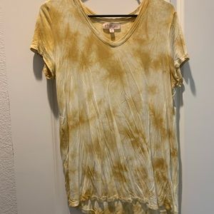 OWO Philosophy Yellow TieDye v neck size M